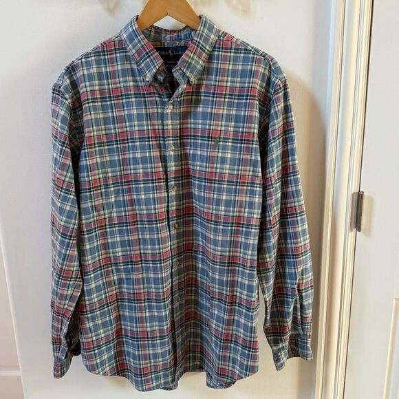 Polo Ralph Lauren Checkered Plaid Flannel Button Down XL NWOT - Picture 2 of 12